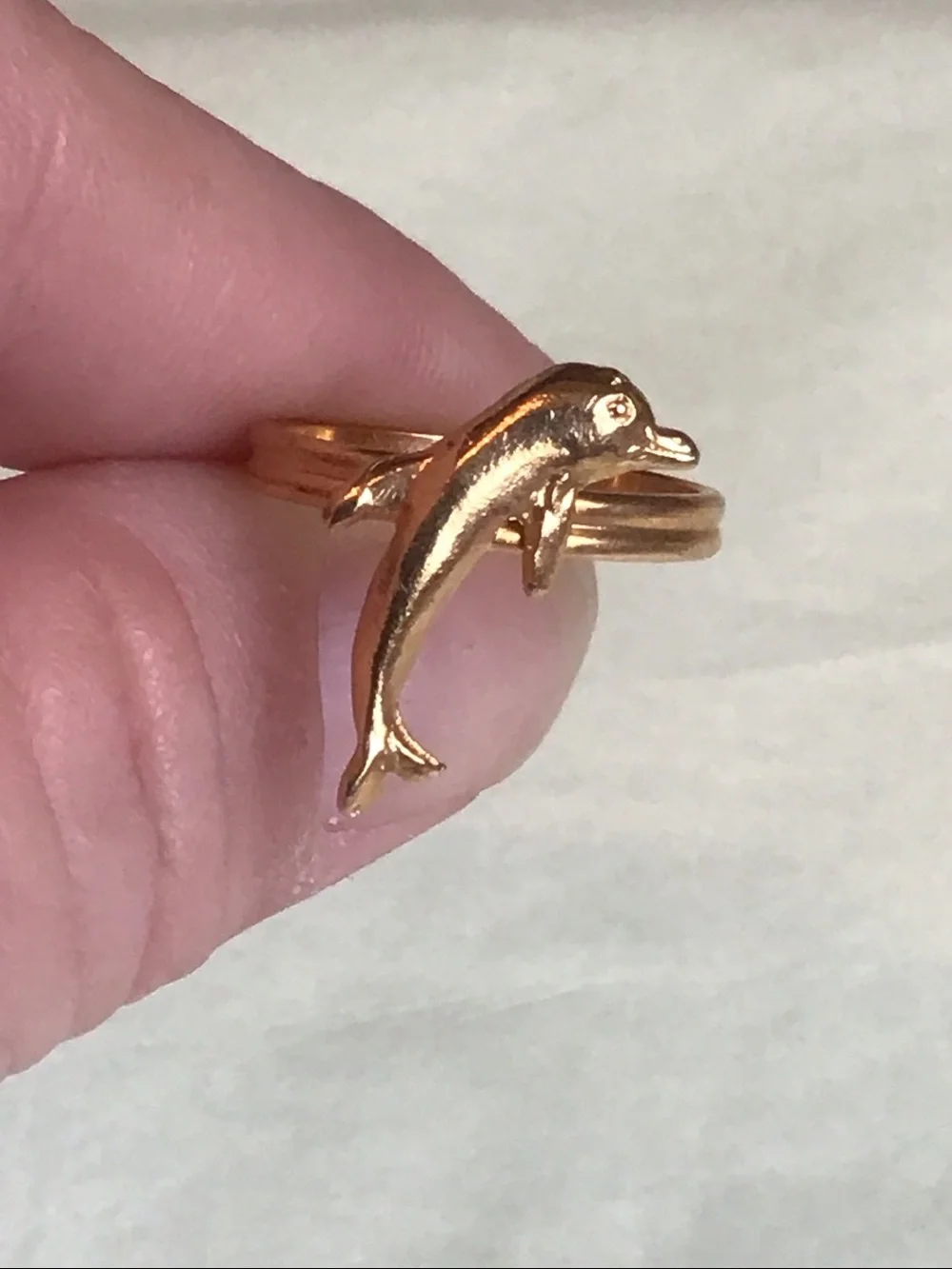 Set of 3 Fun Vtg Gold-toned and Enamel Rings, Adjustable